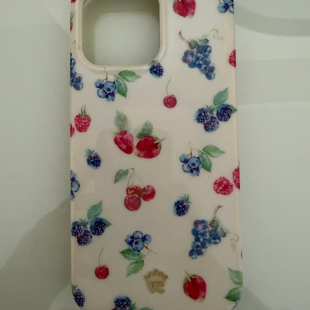 Velvet Caviar Cream Fruit Pattern Phone Case